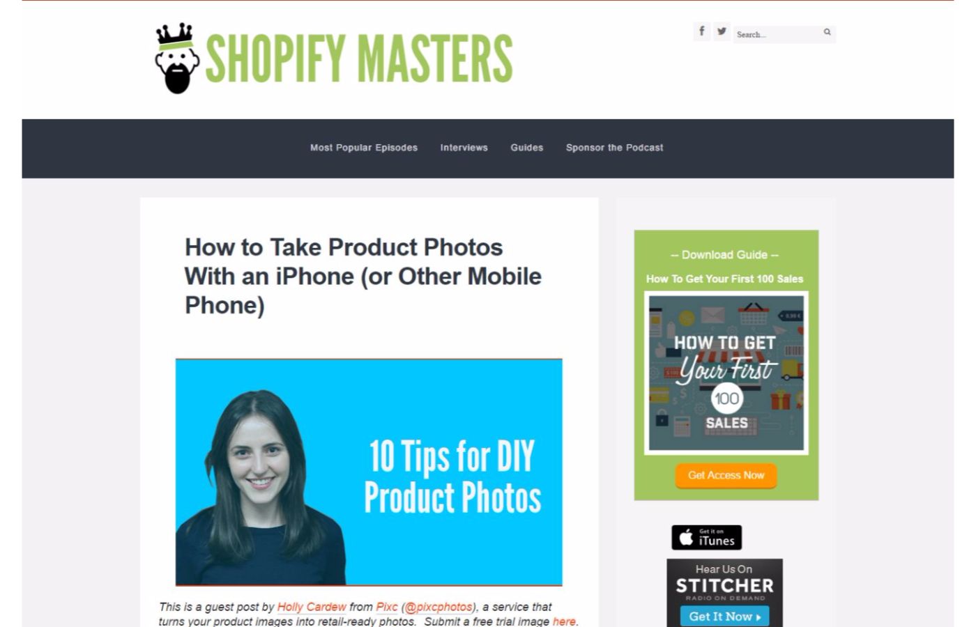 eCommerce photography guides - Shopify Masters