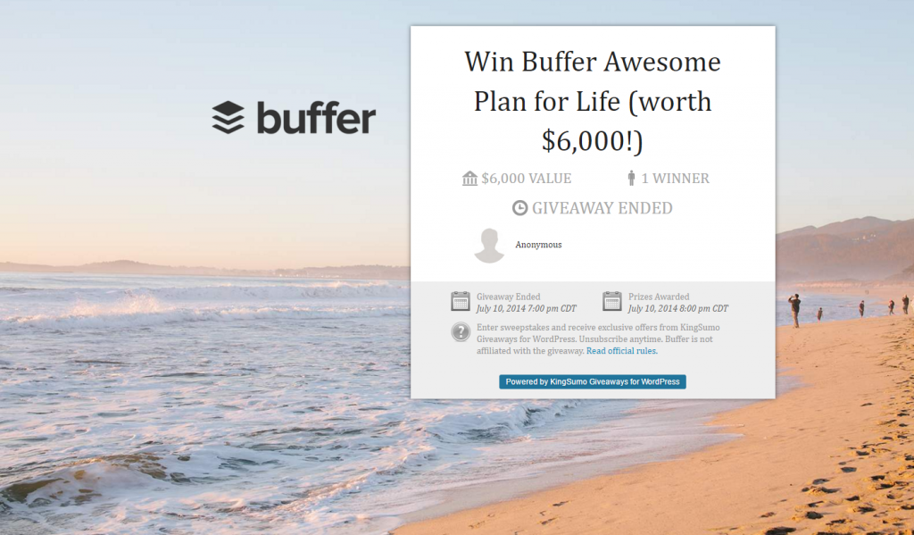 Buffer Giveaway - Increase Traffic to Your Online Store