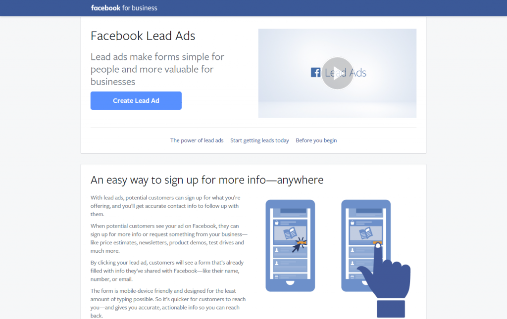Marketing Strategies for eCommerce Websites - Facebook Lead Ads