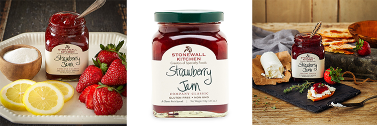 Stonewall Kitchen, Strawberry Jam inspire recipe ideas - great examples of product photography