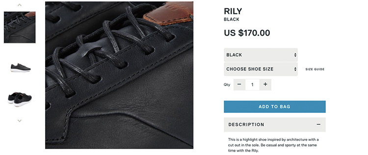 BoxFresh, Rily Black - great examples of product photography
