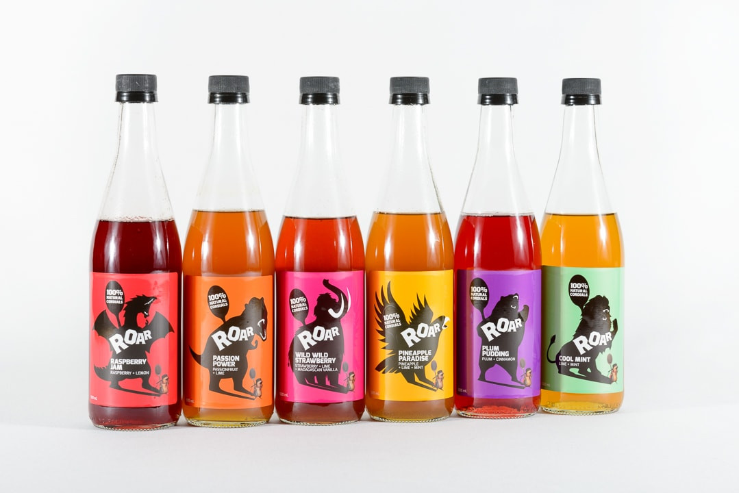 3b. roar cordials - playful and colourful eCommerce branding