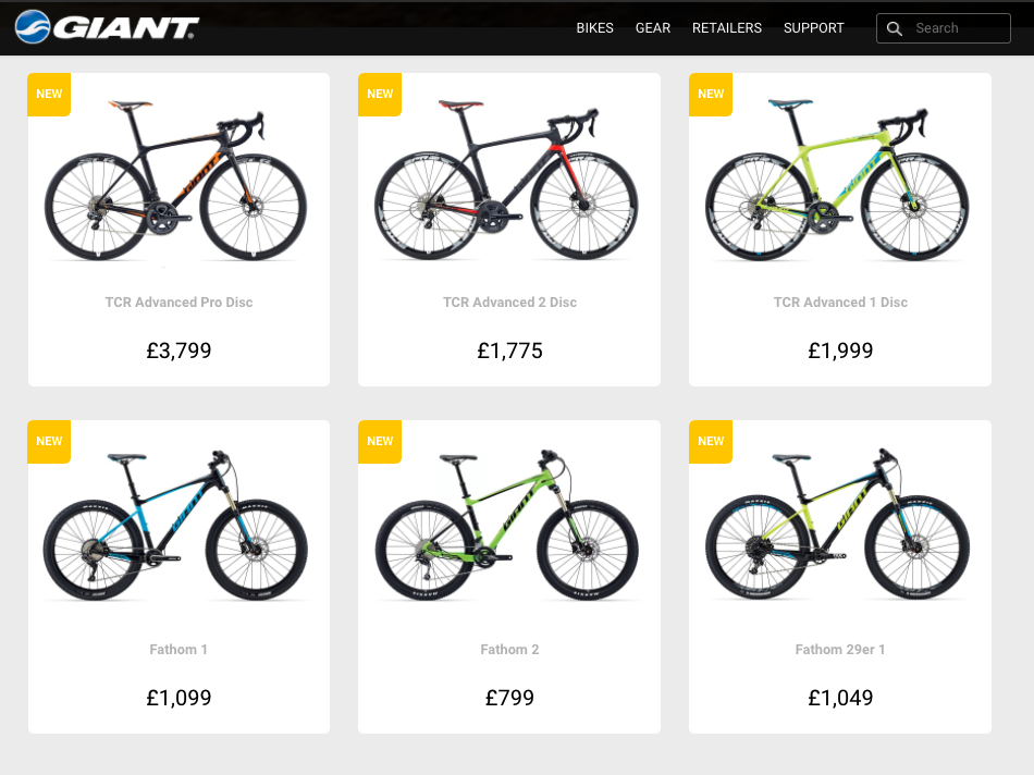 4b_Giant bikes - with visual appeal - photography tips for ecommerce branding