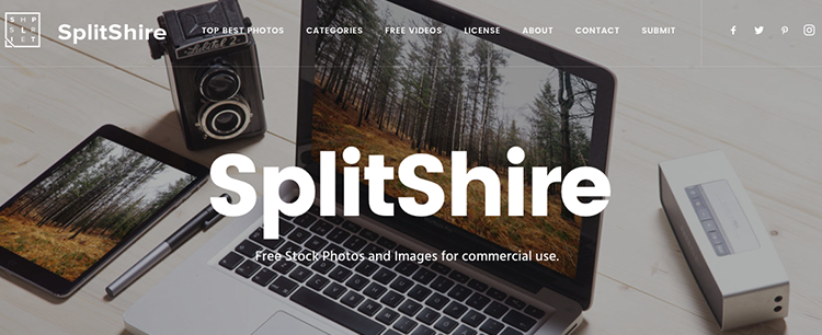 Splitshire homepage - awesome stock images