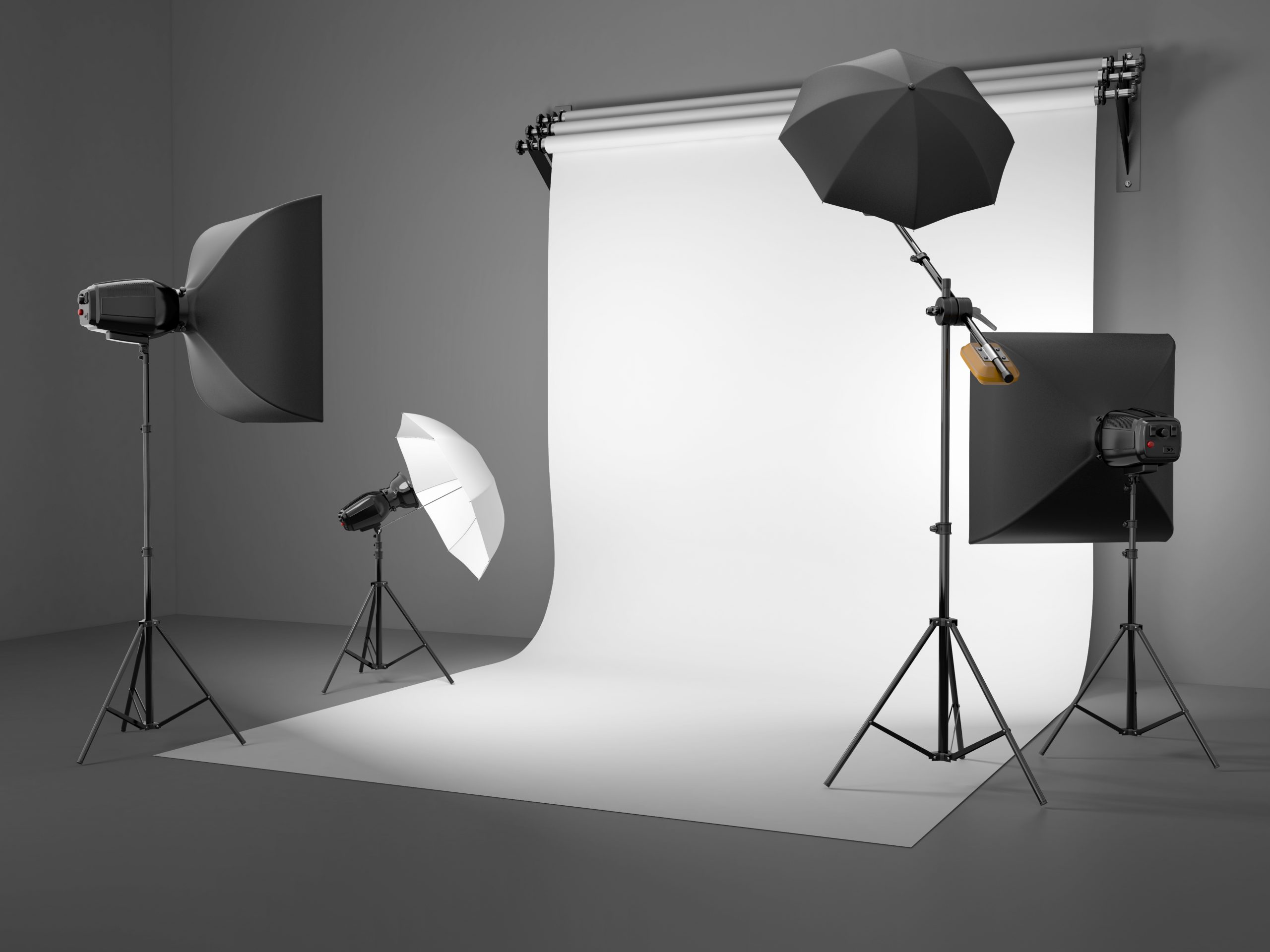 Photo studio equipment explaining How To Use Lighting