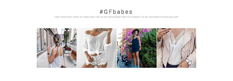 Gentle Fawn User Generated Shoppable Carousel Slider #GFbabes