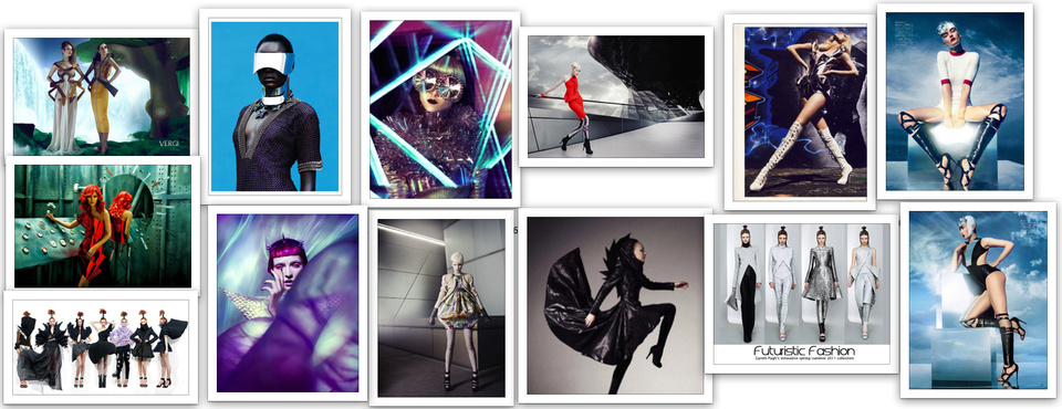 Example of a mood board covered with pictures of different eCommerce fashion photography pictures