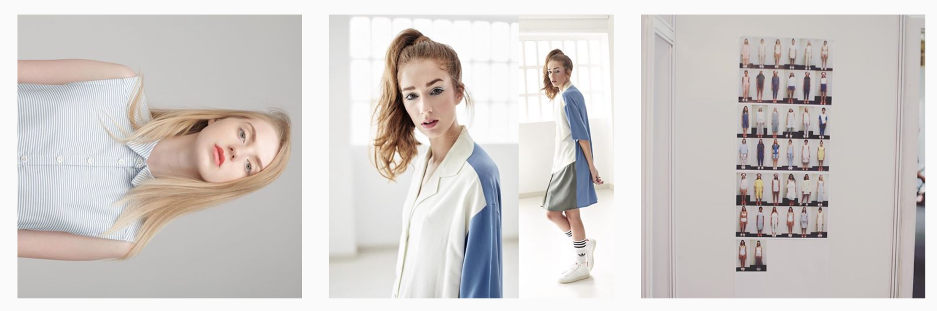 Sporty by Rita Row eCommerce fashion photography image of girl in white, blue and gray polo dress