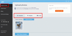 Screenshot of the order upload screen of Retail Ready Photos by Pixc
