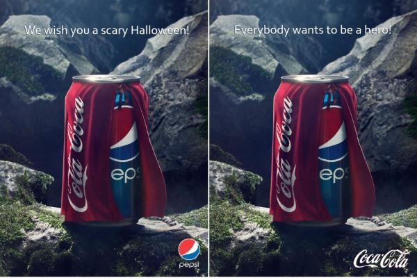 Coke vs. pepsi zipper ad