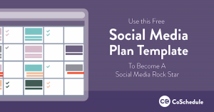 Ad for CoSchedule's free social media marketing plan template