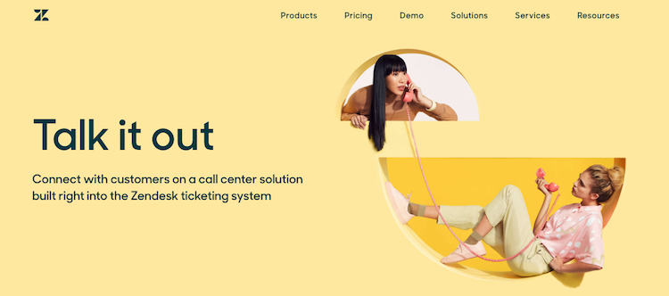 Yellow ad for Zendesk to help with customer service on BFCM