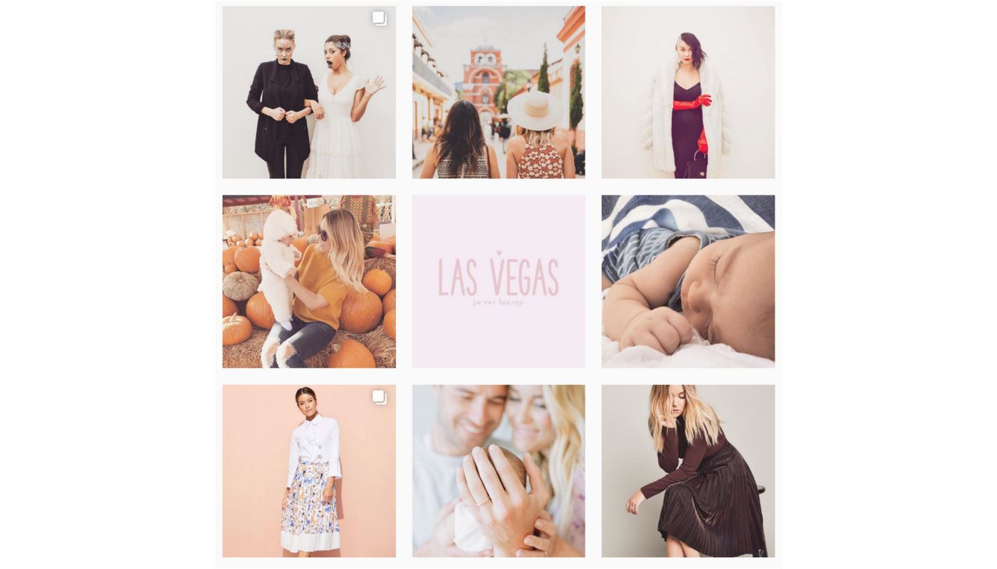 Lauren Conrad creates a soothing, pastel mood with a consistent filter style on her Instagram and other social media ad spaces.