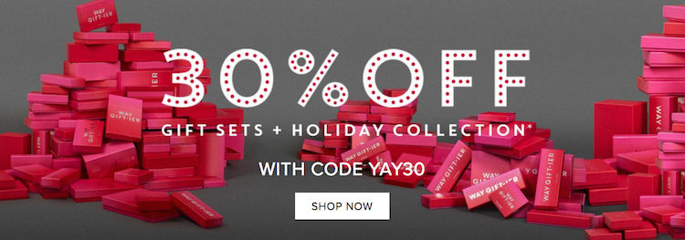 Baublebar's holiday page designs put their best offer right up front