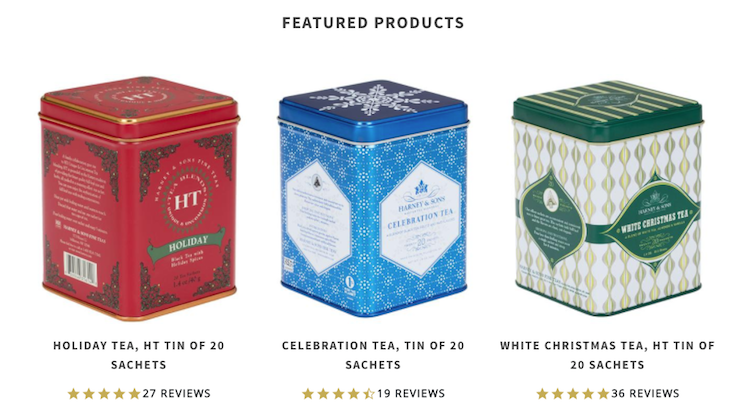 Harney and sons show you can be simple and still festive with this 3 set of festive holiday tea