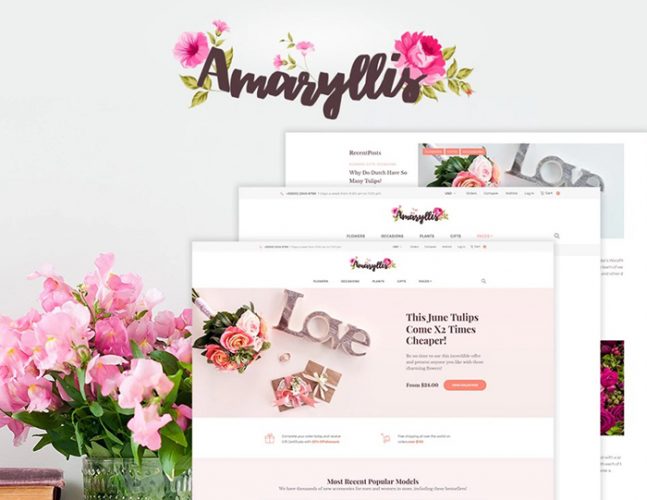Amaryllis - Flower Shop WooCommerce Theme