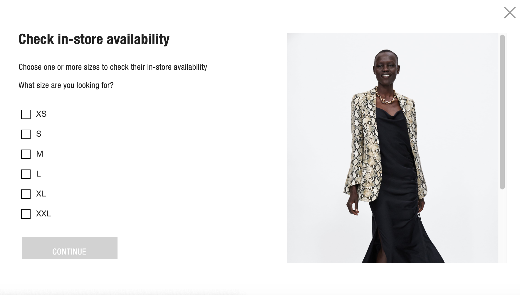 product-page-design-zara-product-availability