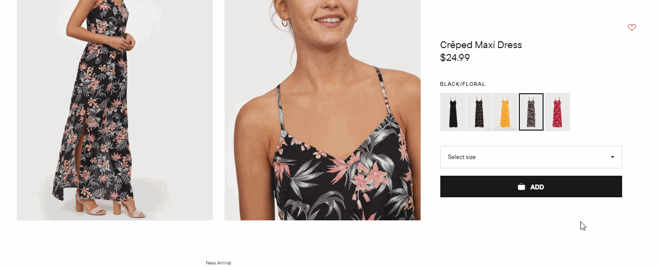 H&M product page