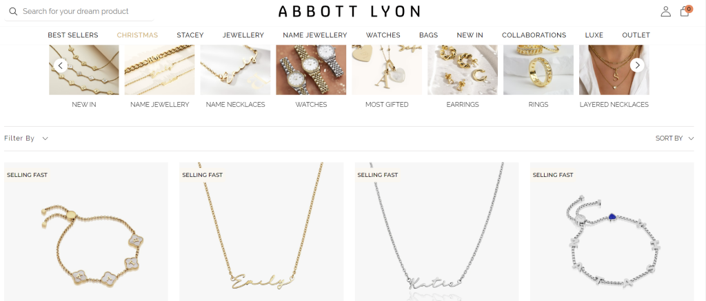 Abbott Lyon product photos in website